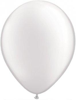 28cm vit-vitpärlemor ballong - 11"