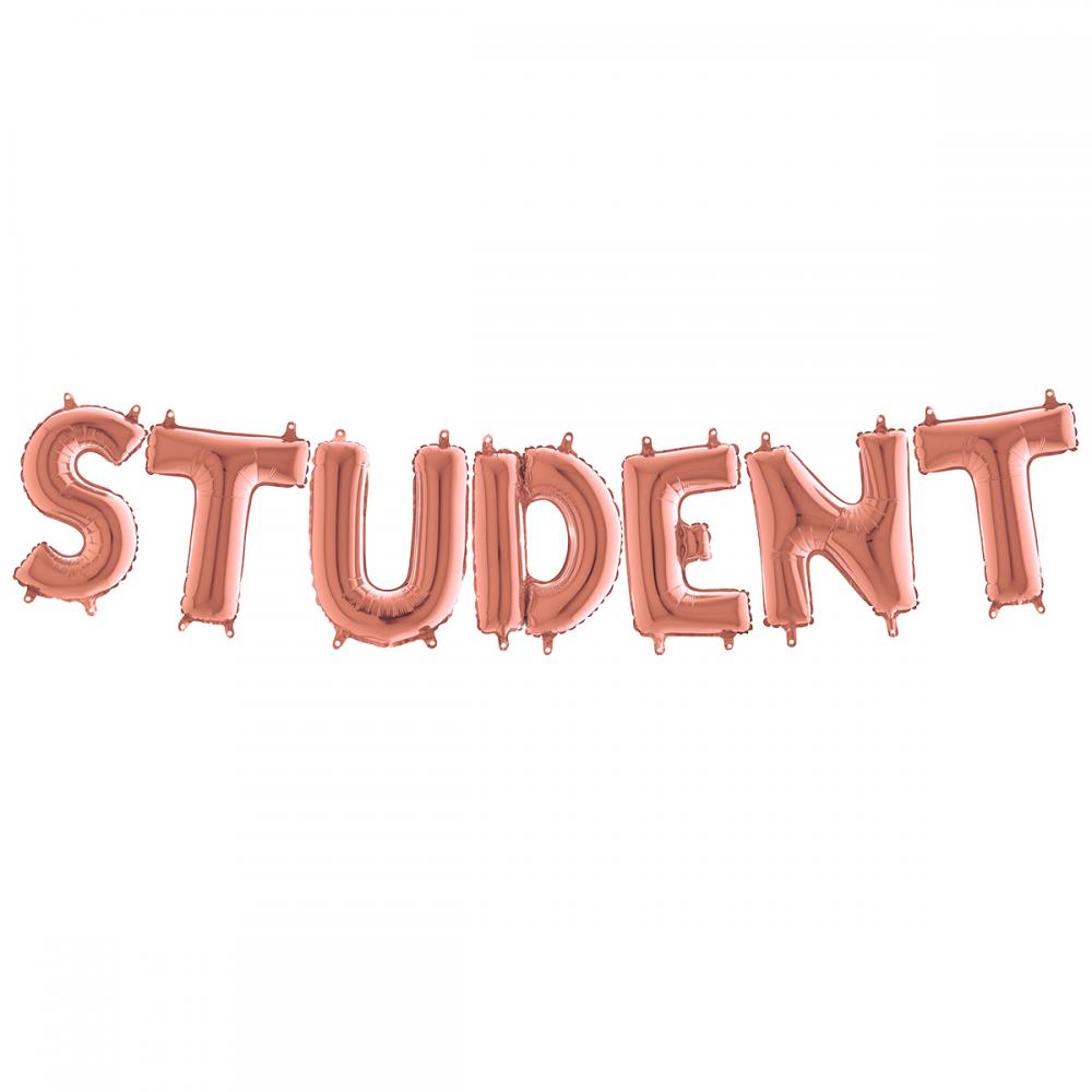 Ballonggirlang - STUDENT Rosegold 35 cm