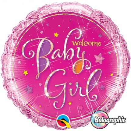 18" Welcome Baby Girl Stars