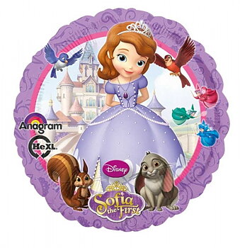18" Heliumfylld Sofia the First 45 cm