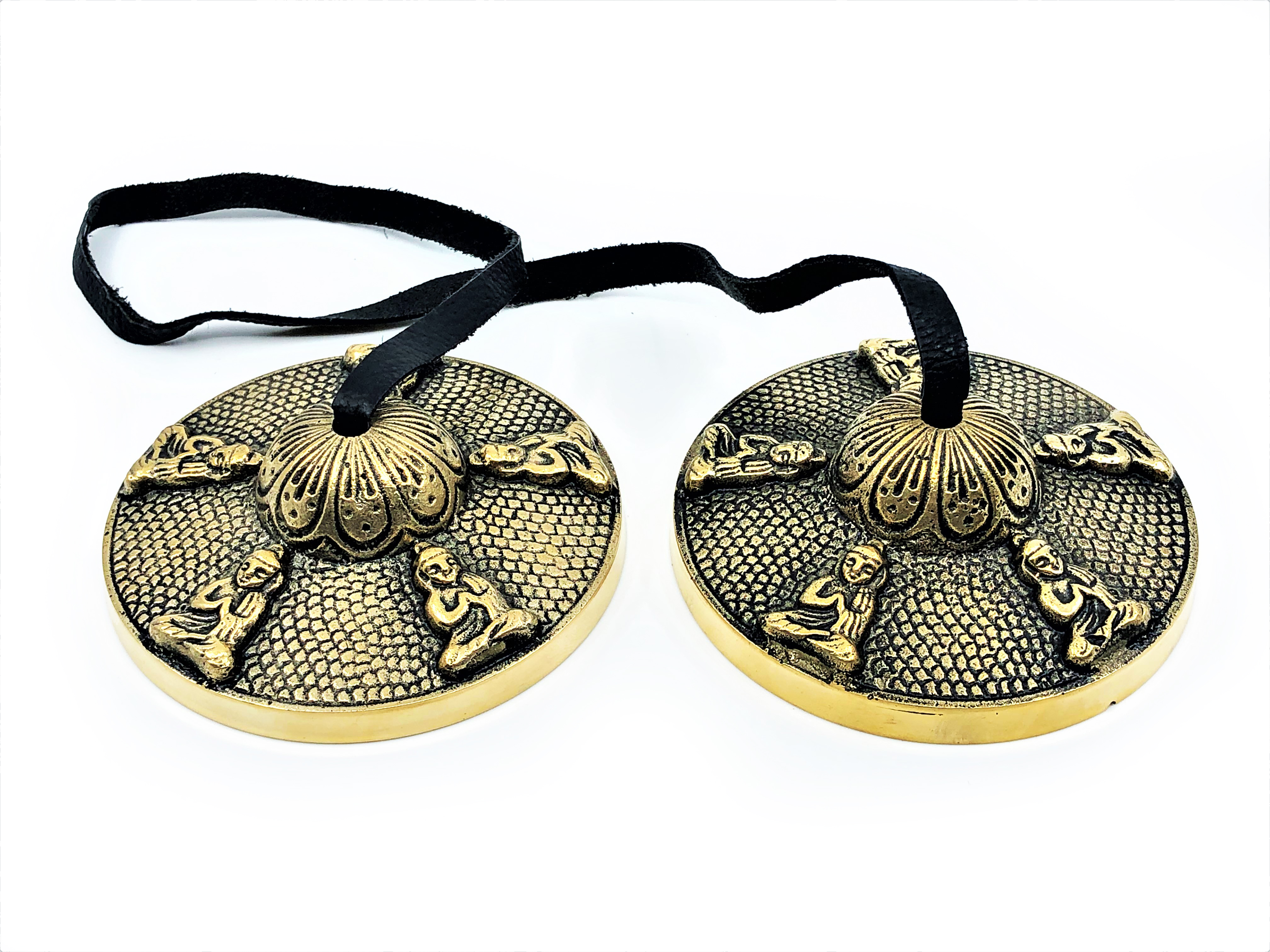 Large Tingshas with various symbols - 6