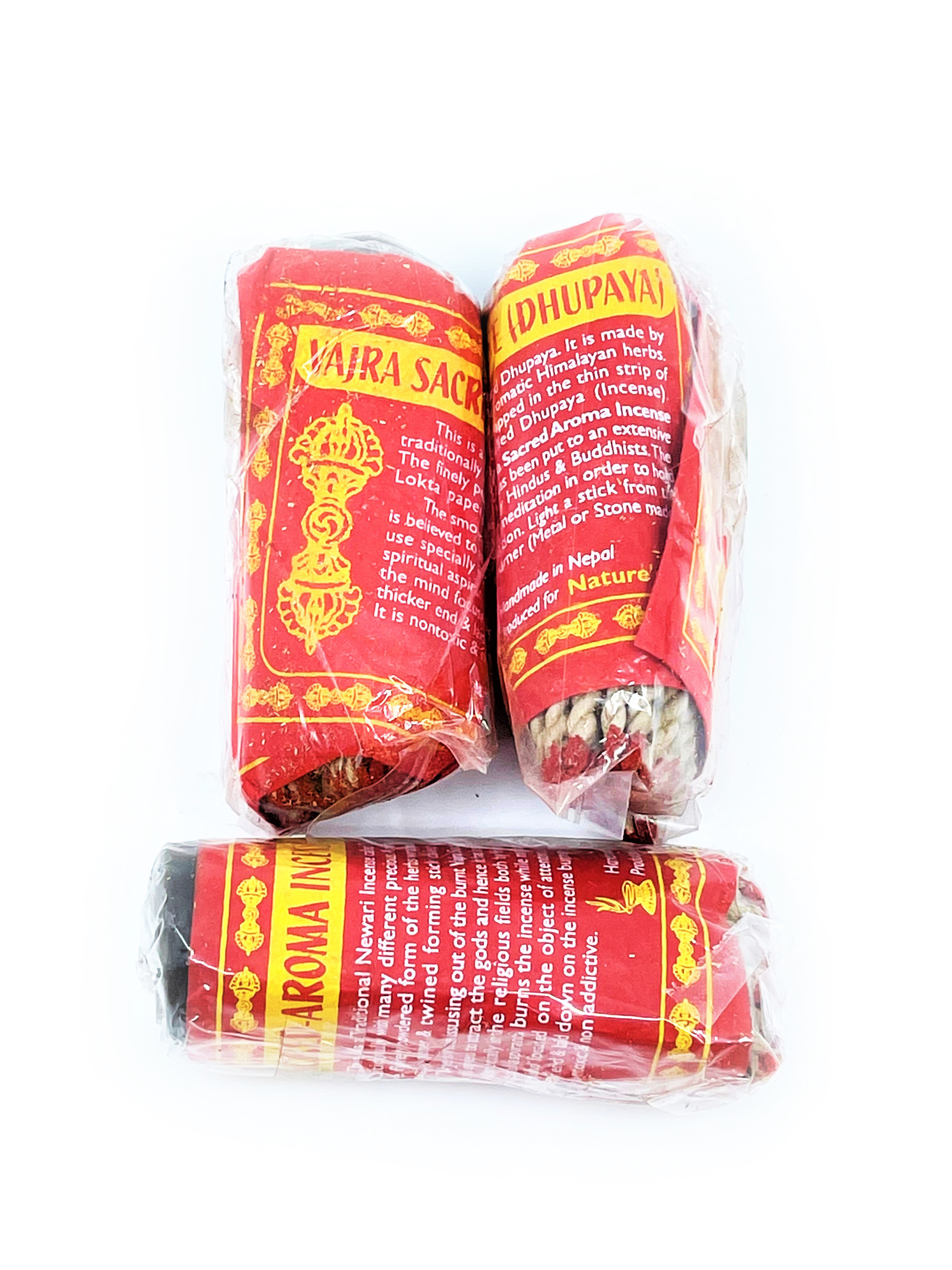 Vajra Sacred Aroma Incense Dhupaya - Tibetan Rope Incense
