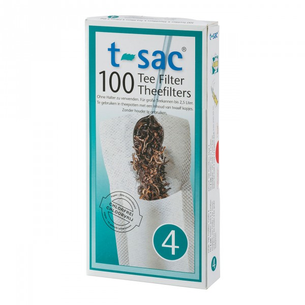T-sac engångs tefilter storlek 1-4 - 100st - 4