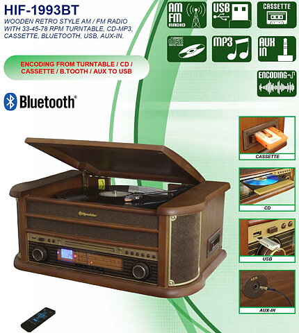 Roadstar Vintage music center