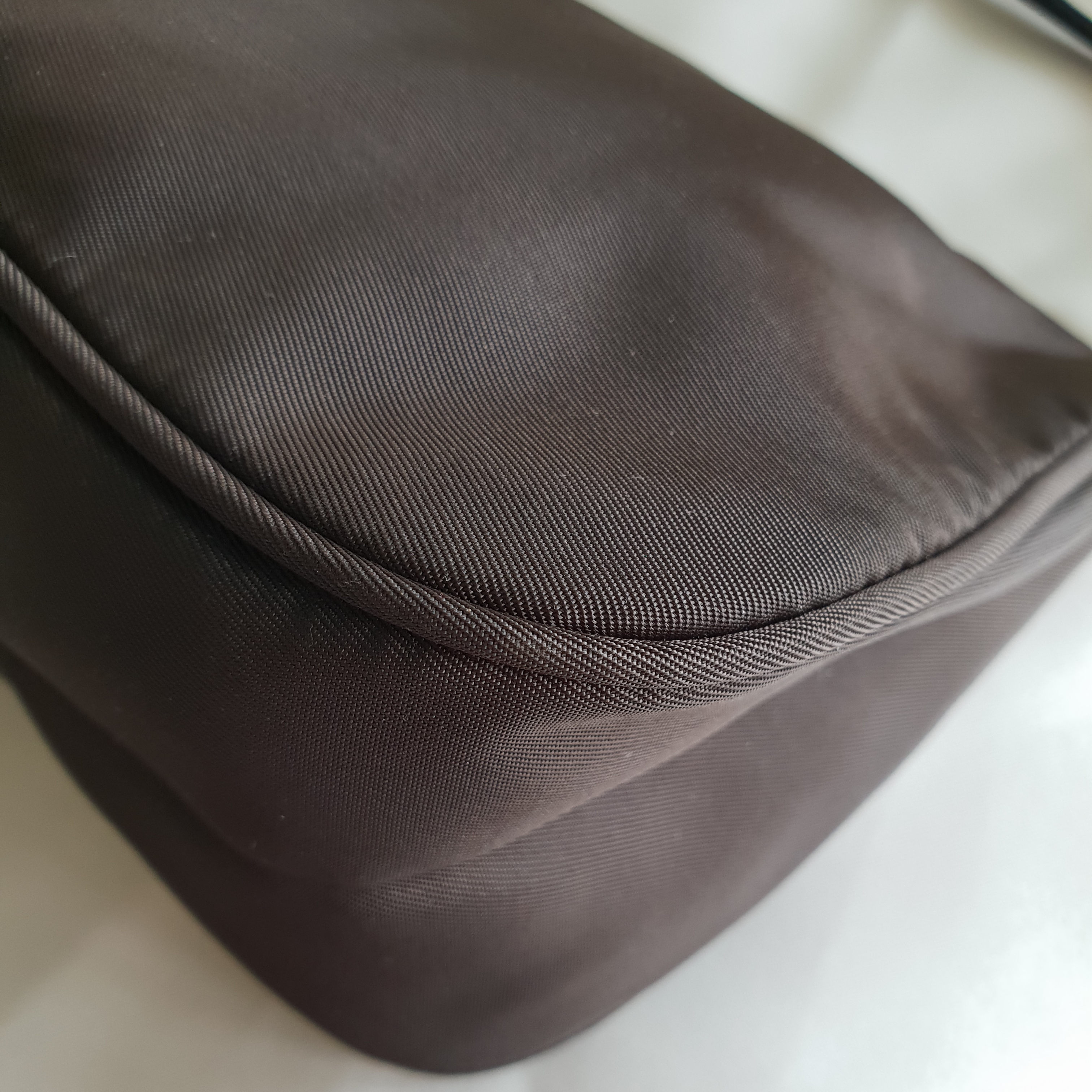 PRADA tessuto brown pochette - Vintage by Ebba AB