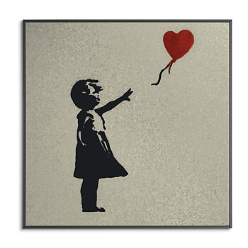 Poster - Flickan och hjärtat - Banksy (Gatukonst, Street-art)