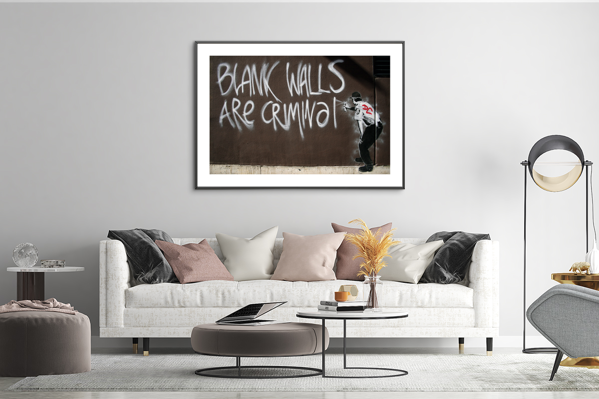 Poster Blank Walls are Criminal Banksy Street art