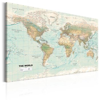 Tavla - Canvastavla - Världskarta underbara värld
