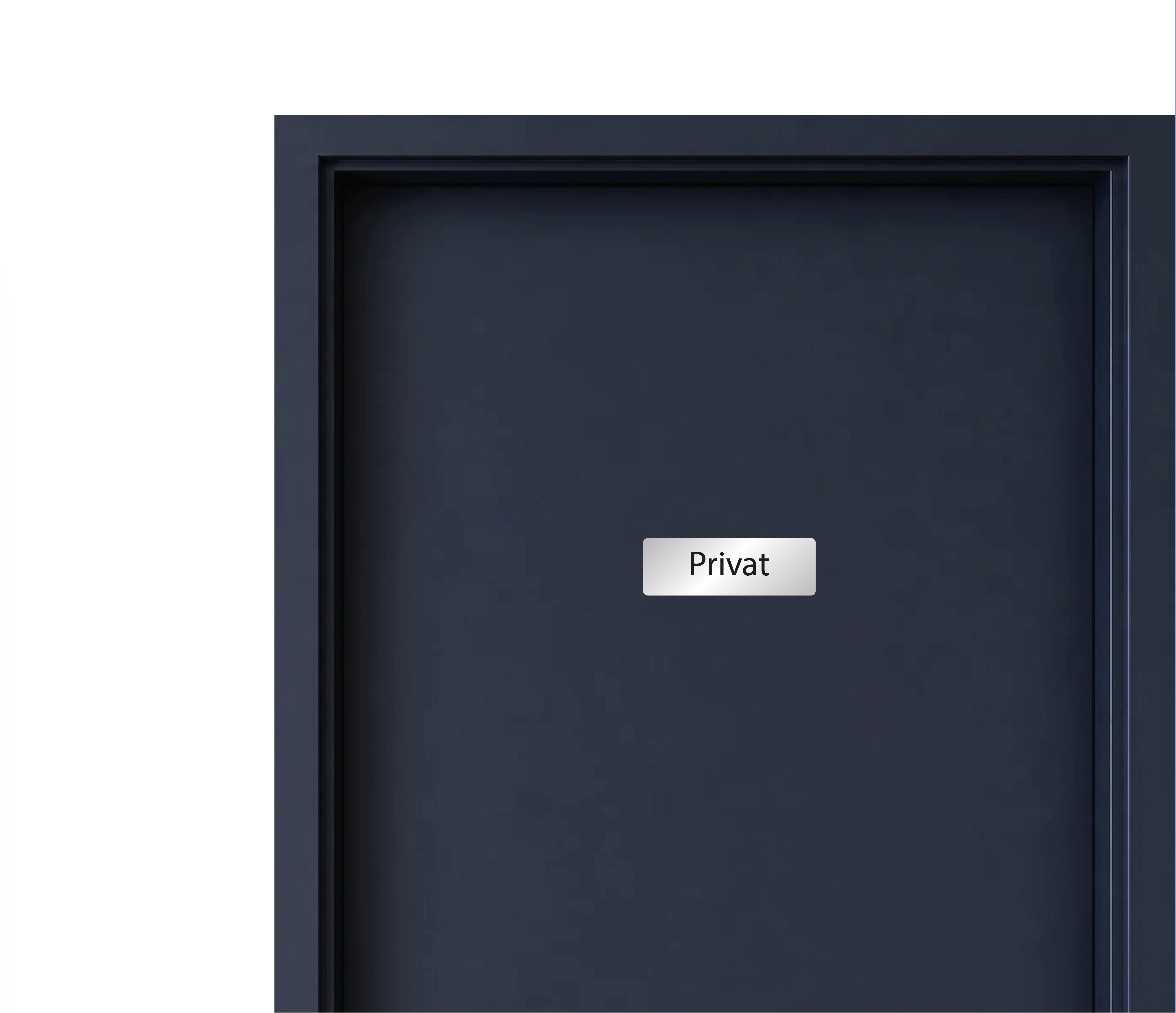 Skylt i aluminium – Stäng dörren - 2