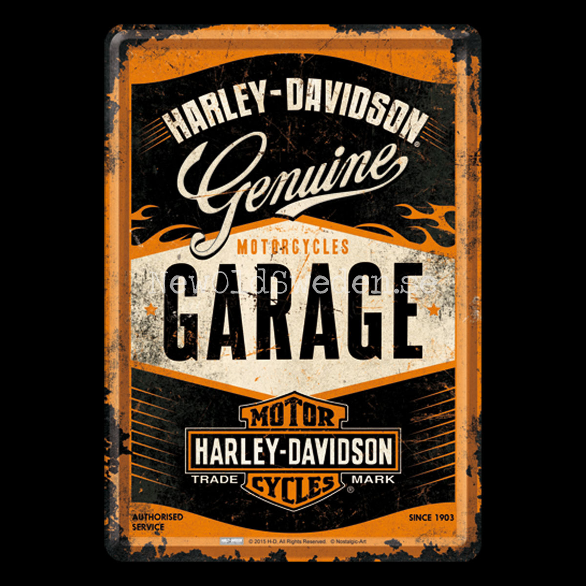 GARAGE HARLEY-DAVIDSON - METAL CARD T4