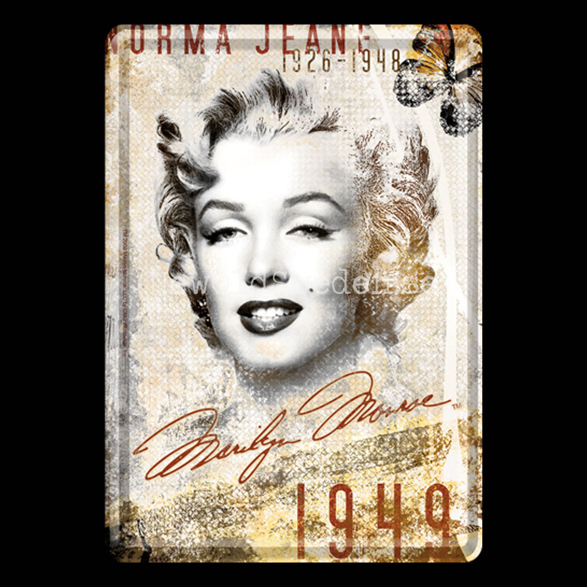 NORMA JEANE BAKER Marilyn Monroe - METAL CARD T5