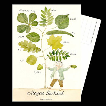 Majas lövträd - Lena Andersson - Vykort A4 - BB15