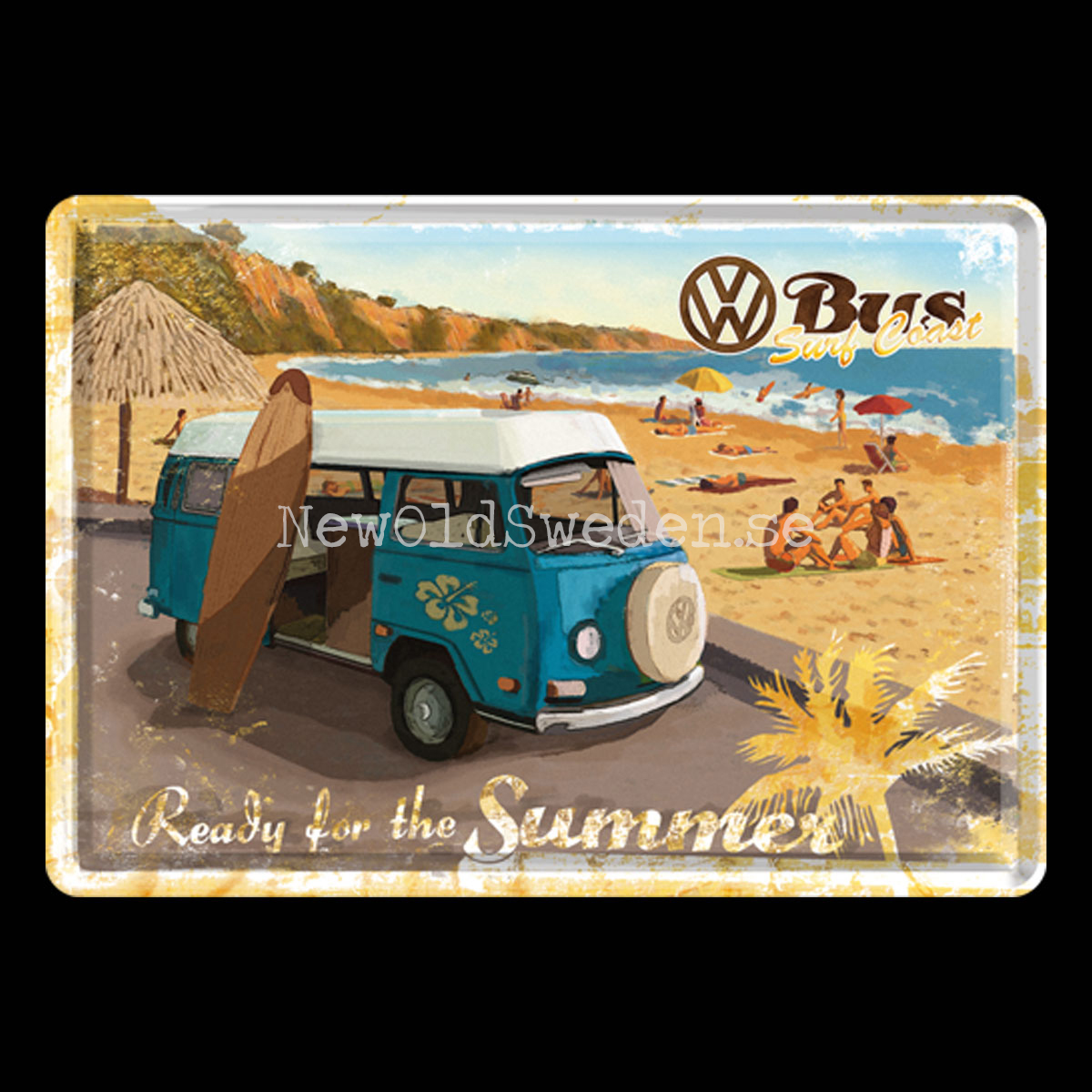 VW Bus Surf Coast - METAL CARD T1