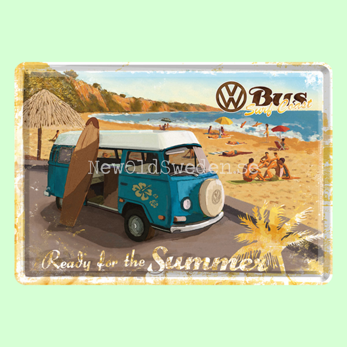 VW Bus Surf Coast - METAL CARD T1 - 3