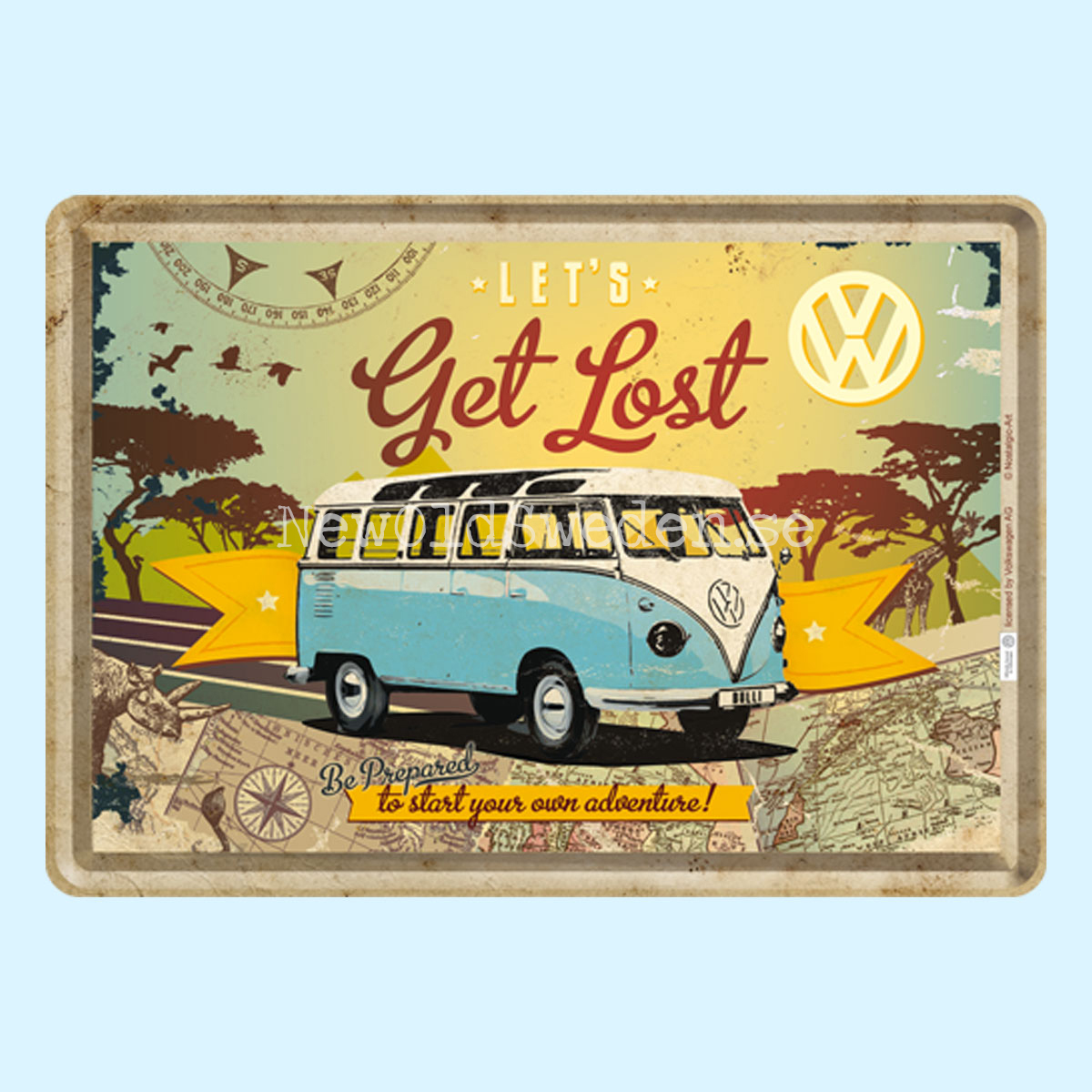 LET´S Get Lost VW Bulli METAL CARD T3 - 6