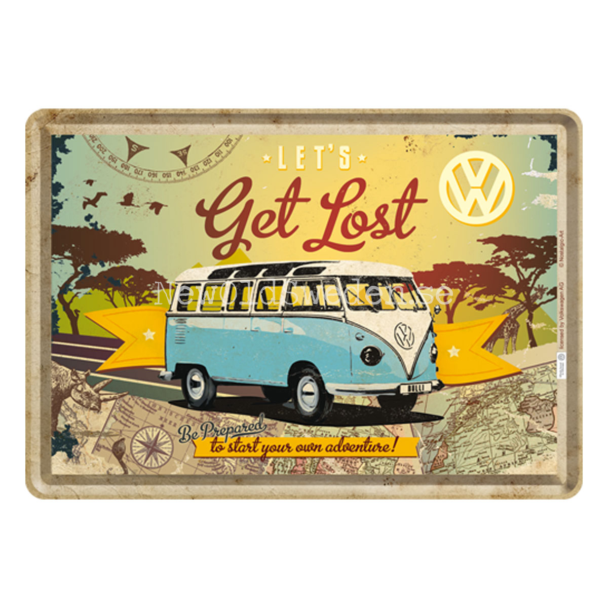 LET´S Get Lost VW Bulli METAL CARD T3 - 7