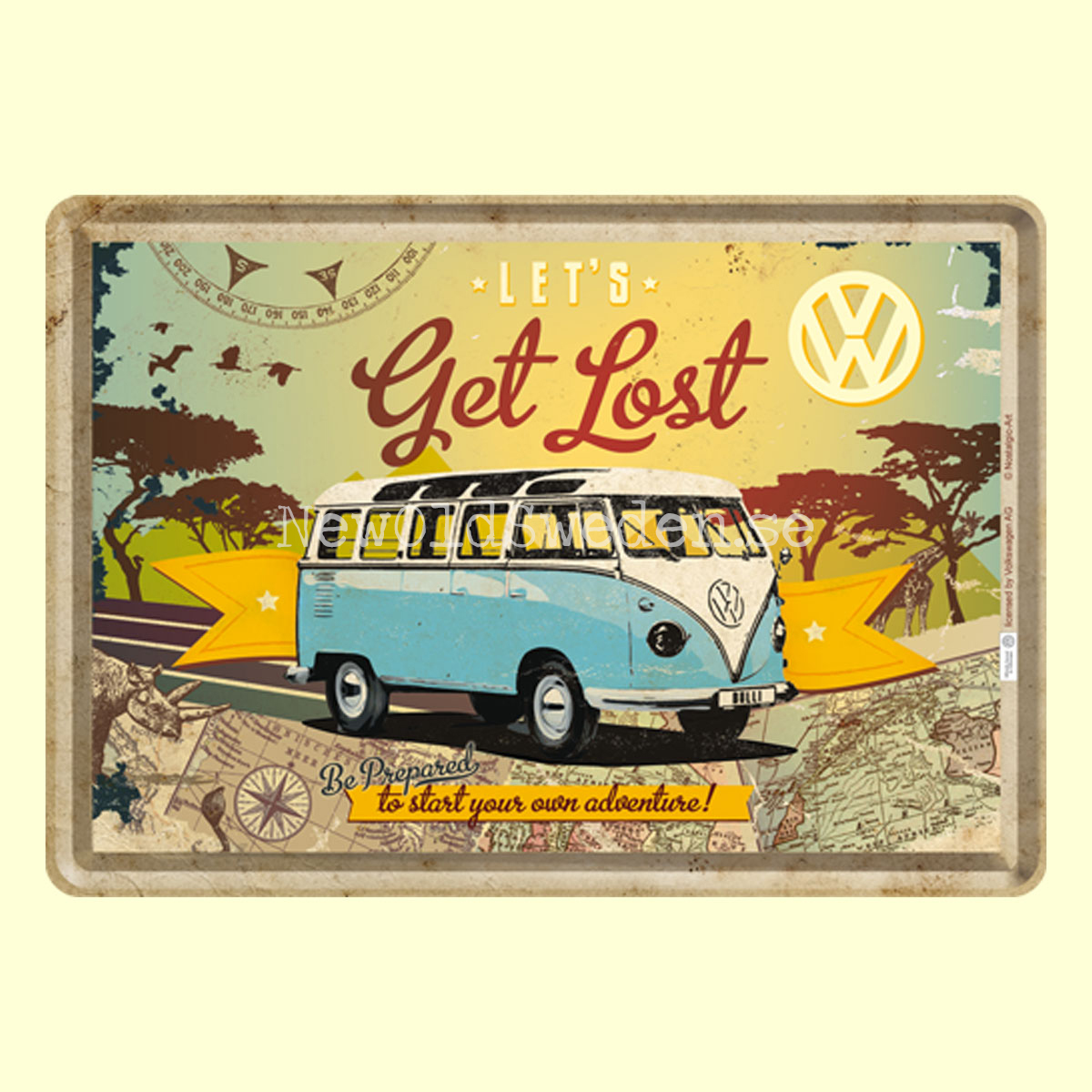 LET´S Get Lost VW Bulli METAL CARD T3 - 3