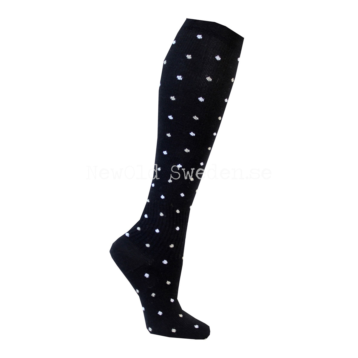 Stödstrumpa 36/40 Bambu Black/Dot - ST07