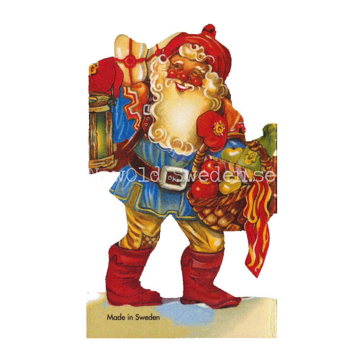 Pappersrad Tomte julklappar och julgodis 18 x 60 cm - R09 - 3