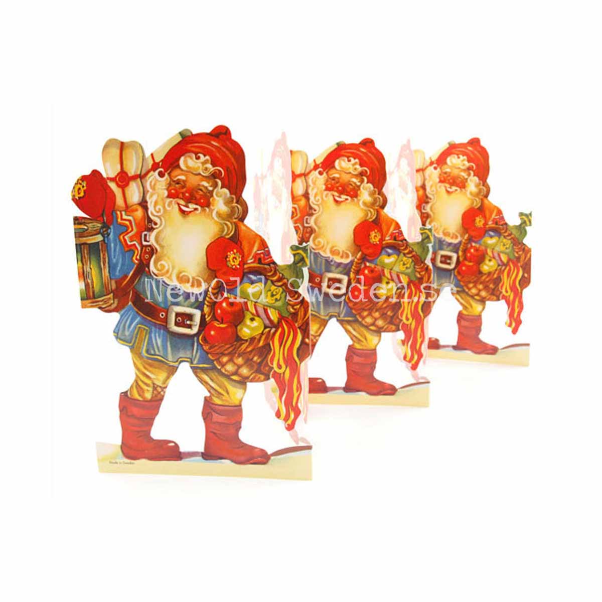Pappersrad Tomte julklappar och julgodis 18 x 60 cm - R09 - 4