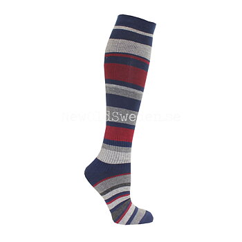 Stödstrumpa Navy/Grey/Burgundy 36-40 - ST04