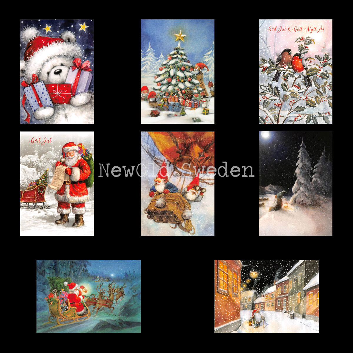 Julkort Nostalgi 8-pack - 55