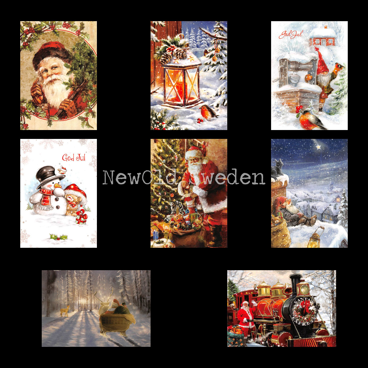 Julkort Nostalgi 8-pack -  44