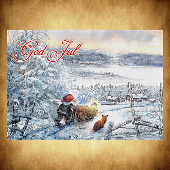 Tomten och räven - God Jul - Kjell Strömsmoen - 1014