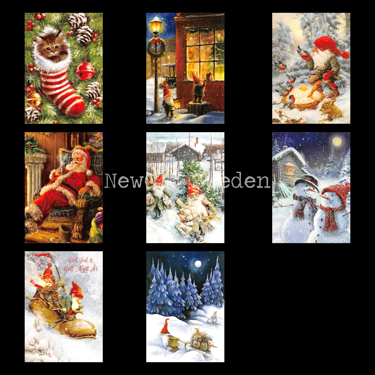 Julkort Nostalgi 8-pack - 22