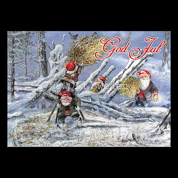 Sätta ut Julkärve, nek - God Jul  - Kjell Strömsmoen - 1014