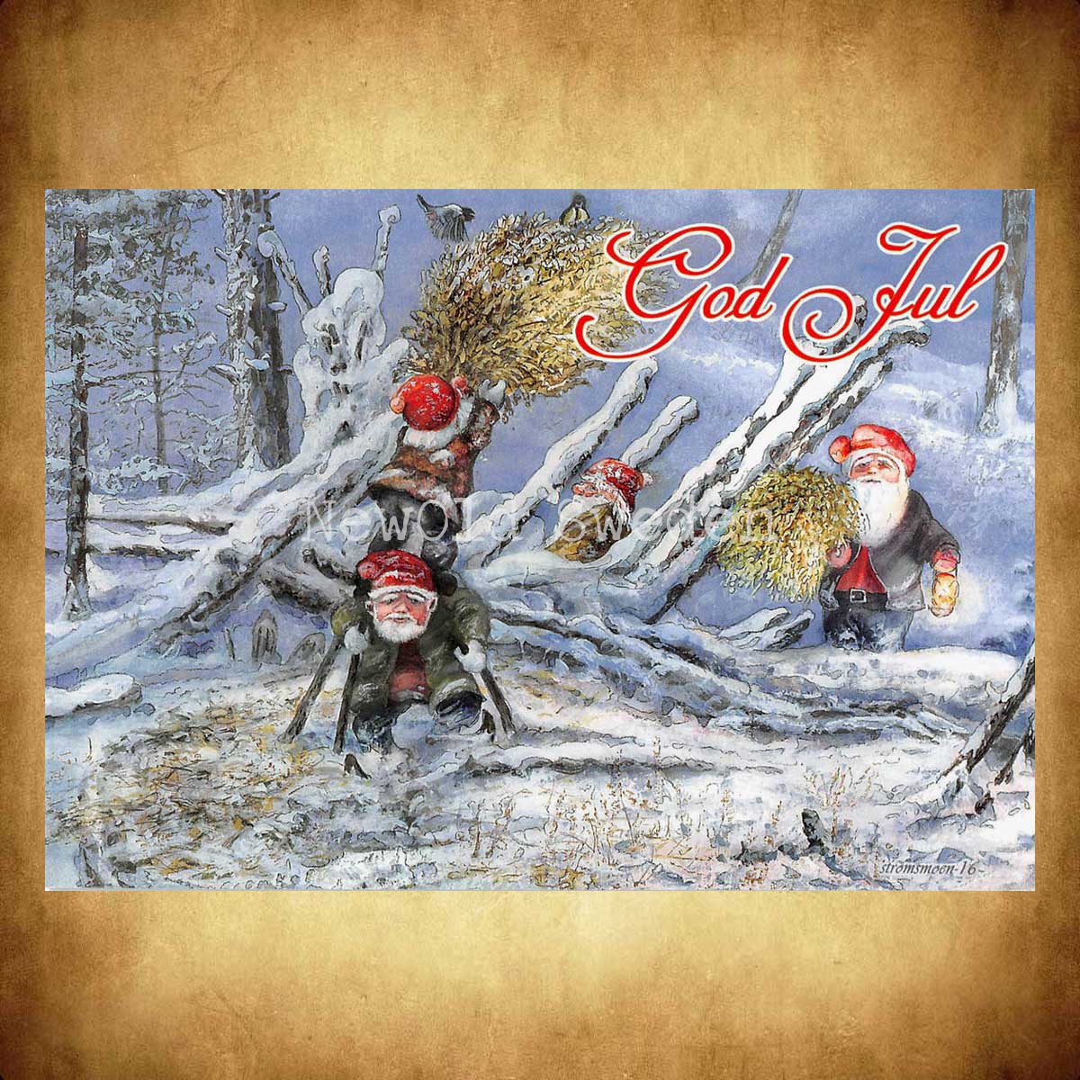 Sätta ut Julkärve, nek - God Jul  - Kjell Strömsmoen - 1014 - 2