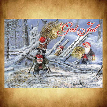 Sätta ut Julkärve, nek - God Jul  - Kjell Strömsmoen - 1014