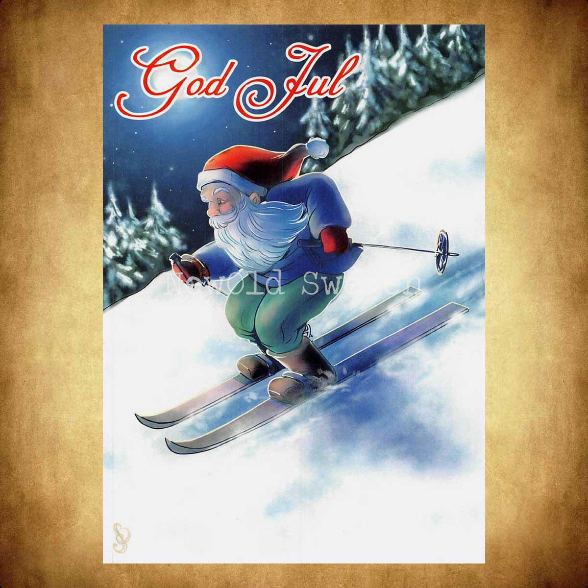 Skidåkning - God Jul - Sara Berntsson - 1013 - 2