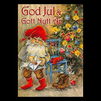 Tomtebrev- God Jul & Gott Nytt År - Ingrid Elf - 1012