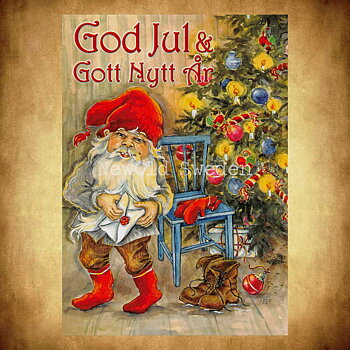 Tomtebrev- God Jul & Gott Nytt År - Ingrid Elf - 1012