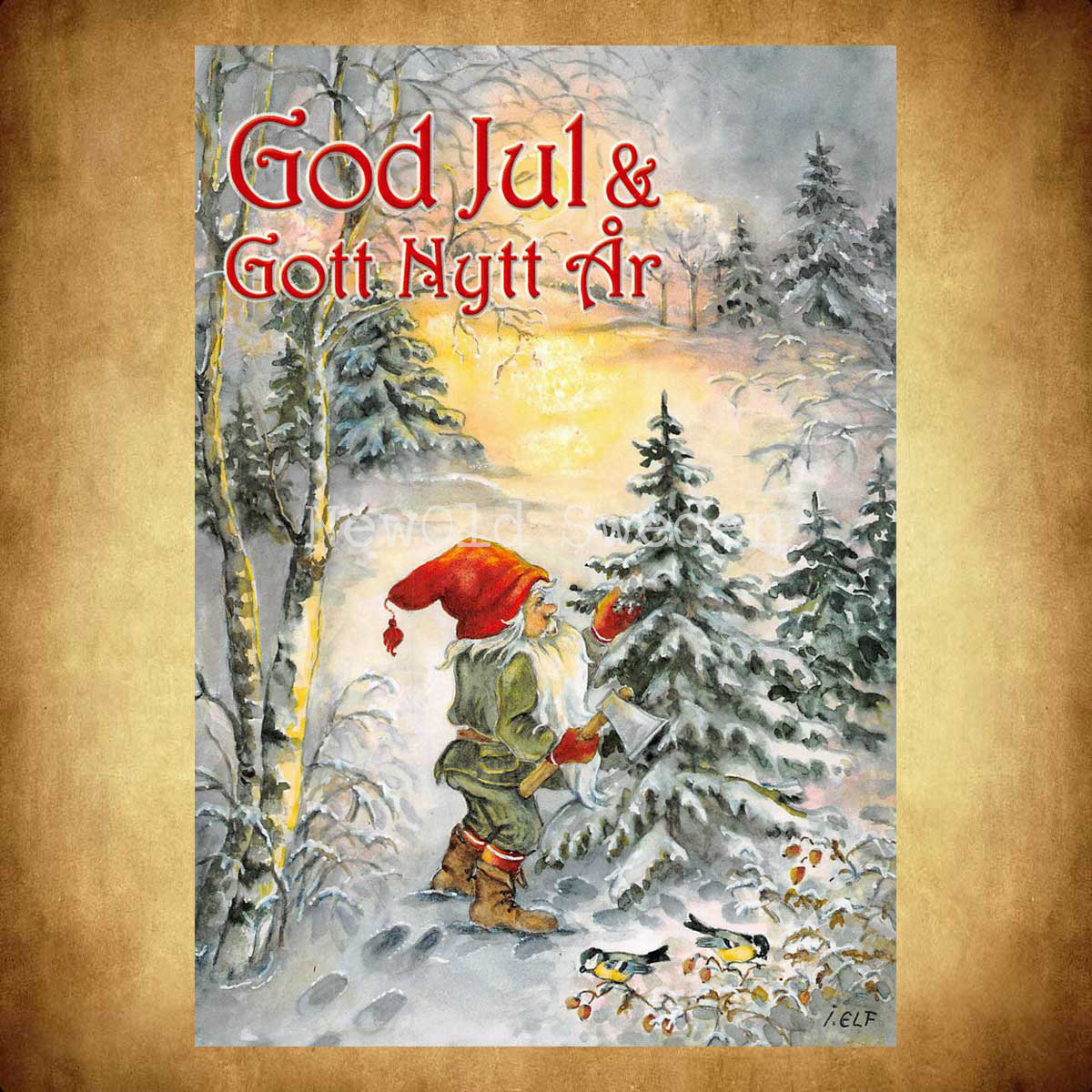 Välja gran - God Jul & Gott Nytt År - Ingrid Elf - 1012 - 2