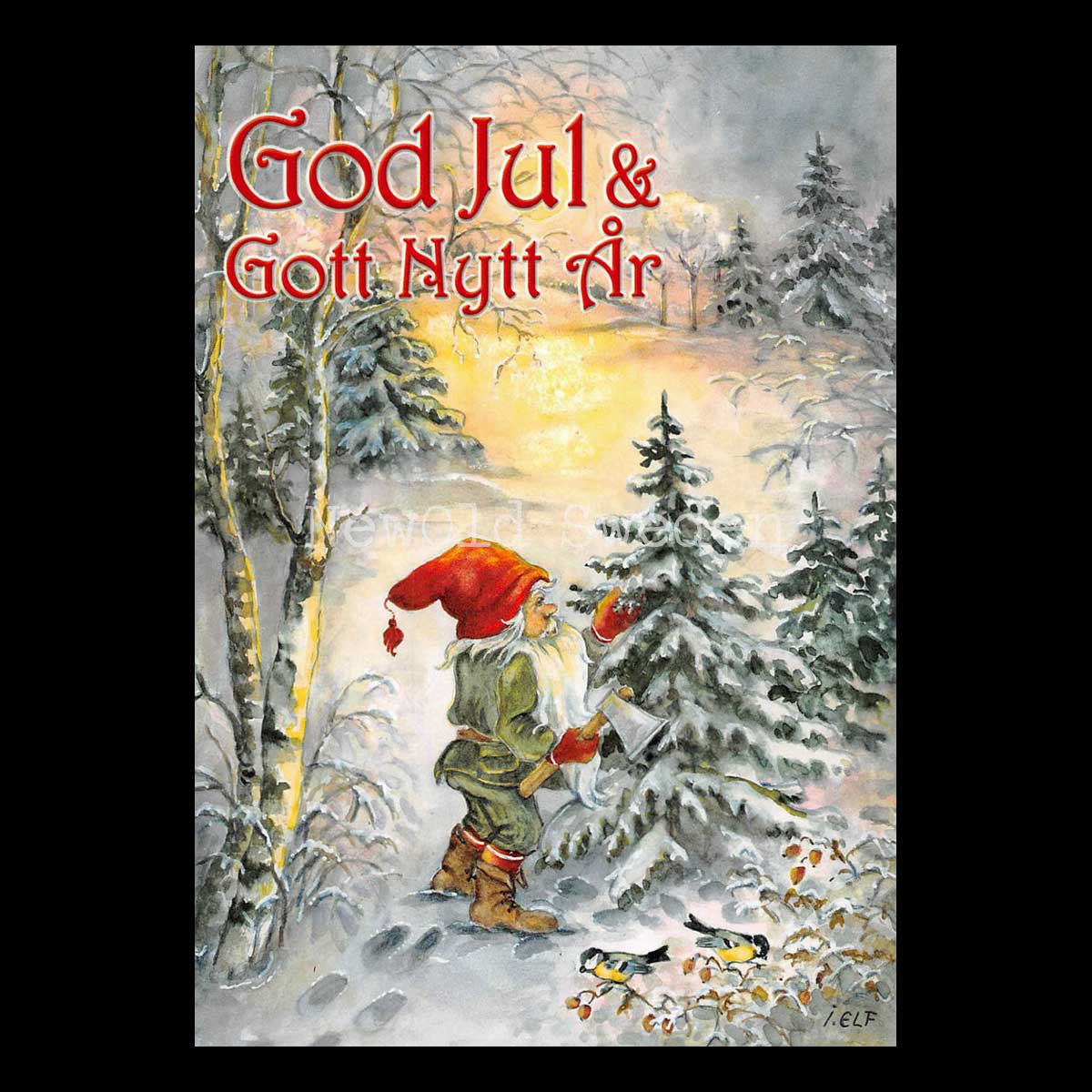 Välja gran - God Jul & Gott Nytt År - Ingrid Elf - 1012