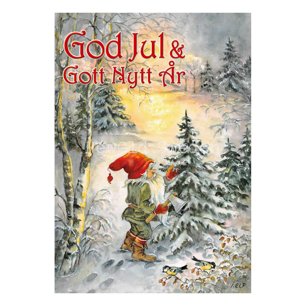 Välja gran - God Jul & Gott Nytt År - Ingrid Elf - 1012 - 4