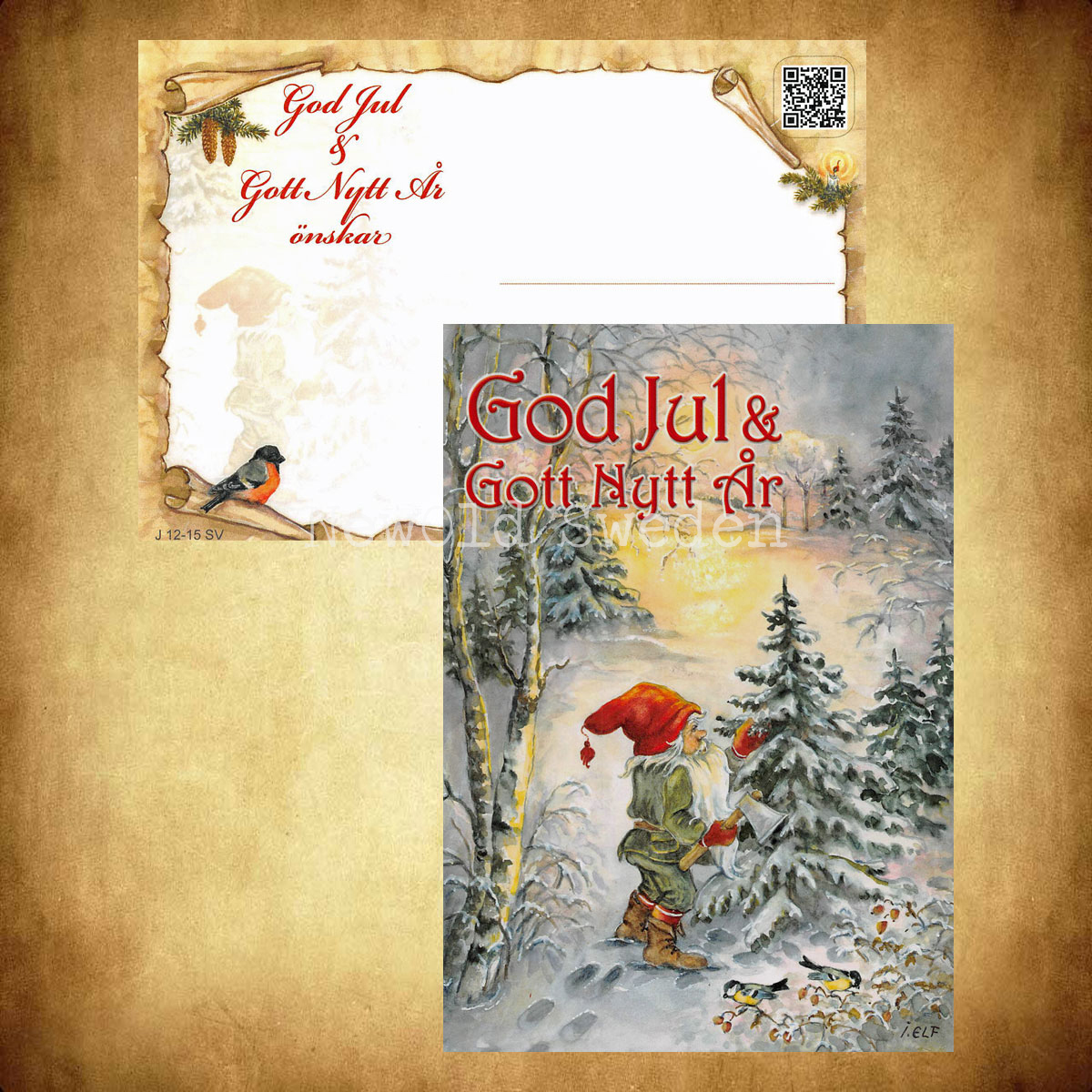 Välja gran - God Jul & Gott Nytt År - Ingrid Elf - 1012 - 3