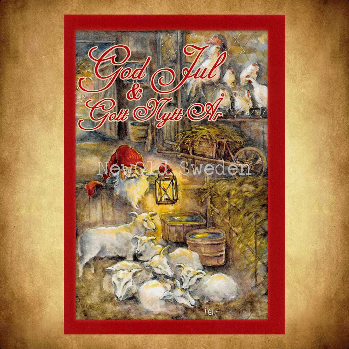 Lammen - God Jul & Gott Nytt År - Ingrid Elf - 1011 - 2
