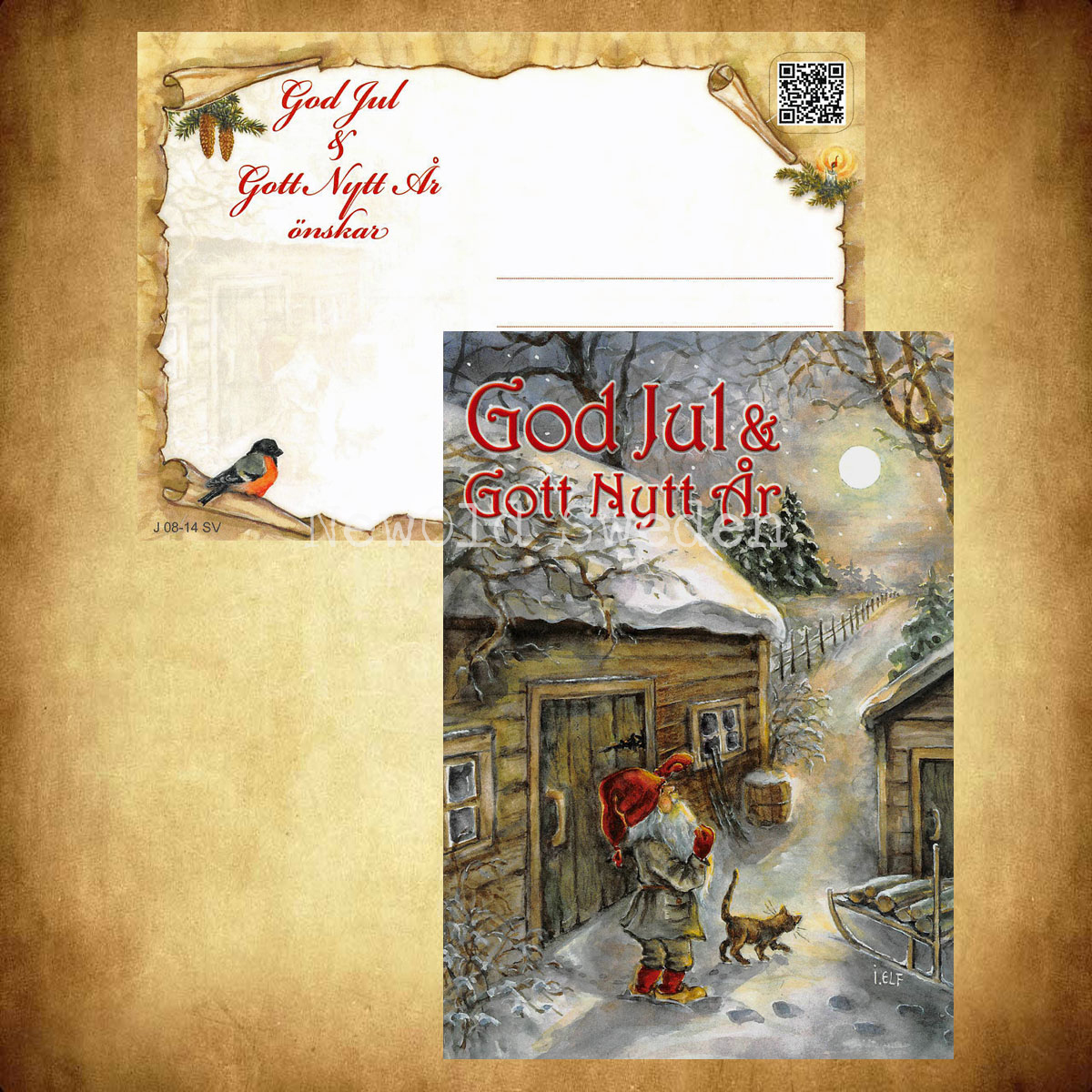 Fullmåne - God Jul & Gott Nytt År - Ingrid Elf - 1011 - 3