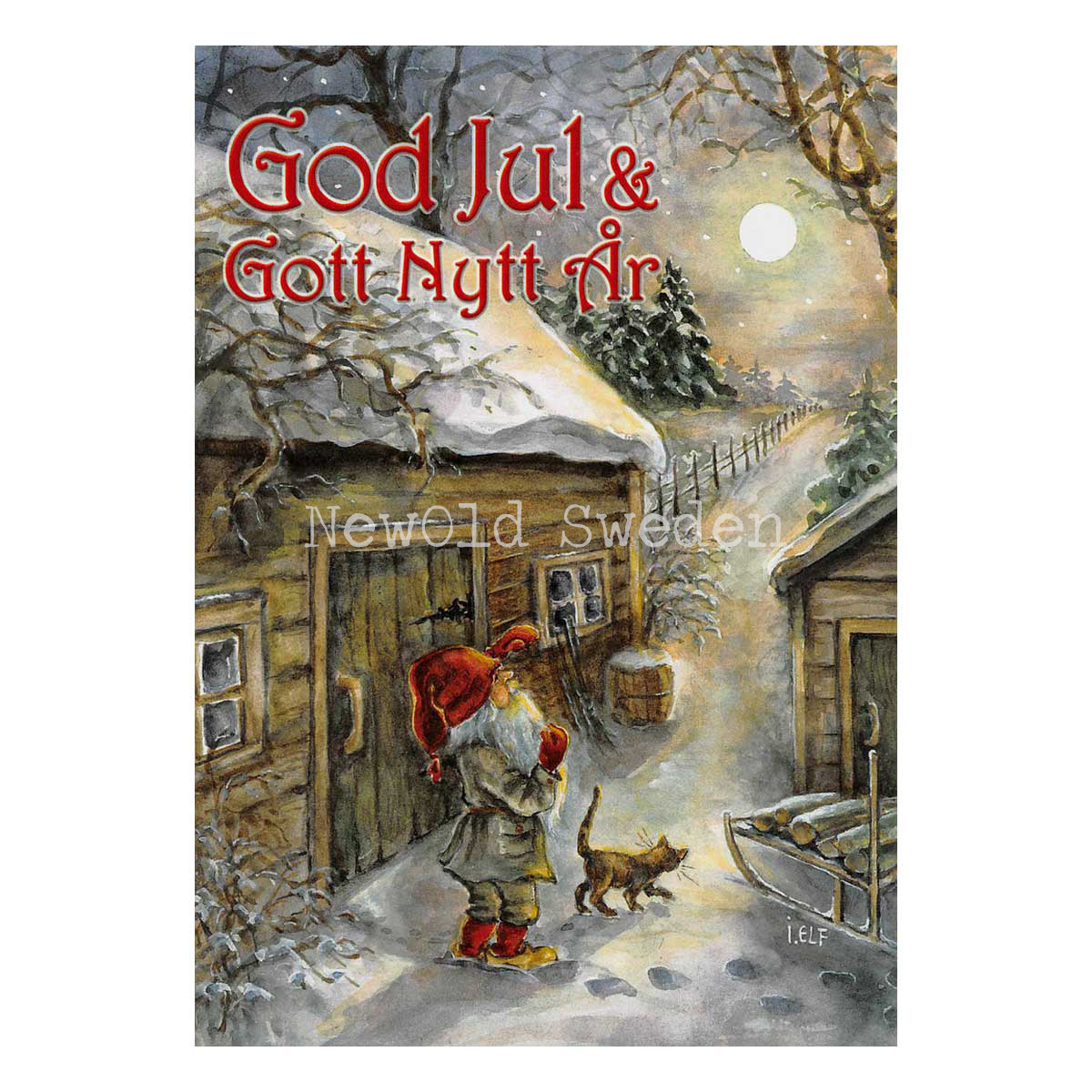 Fullmåne - God Jul & Gott Nytt År - Ingrid Elf - 1011 - 4