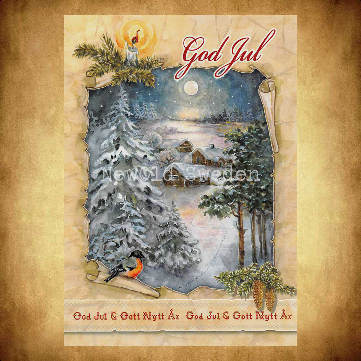Vinternatt - God Jul & Gott Nytt År - Ingrid Elf - 1011 - 2