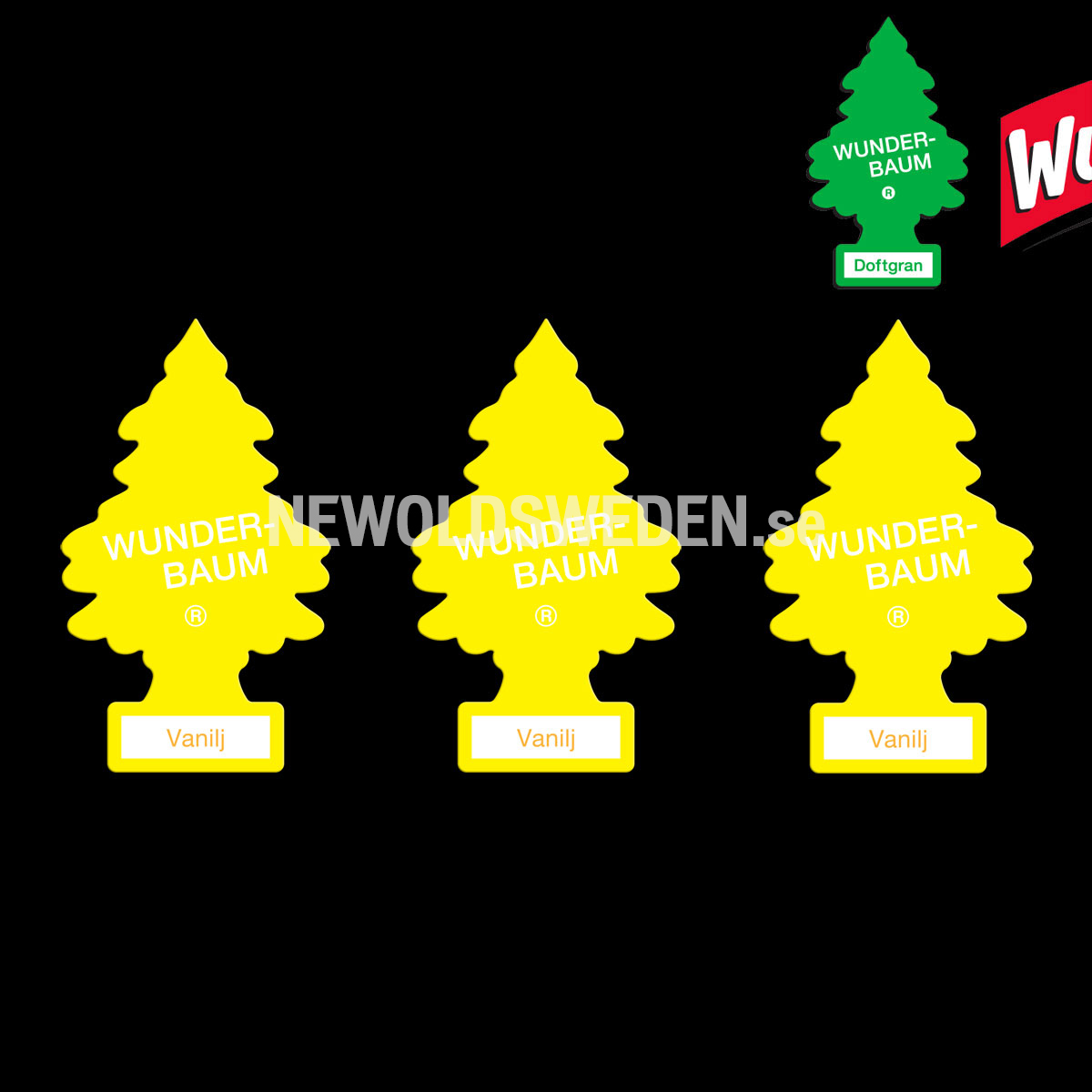 VANILJ 3-PACK Doftgran Wunder-Baum - 2