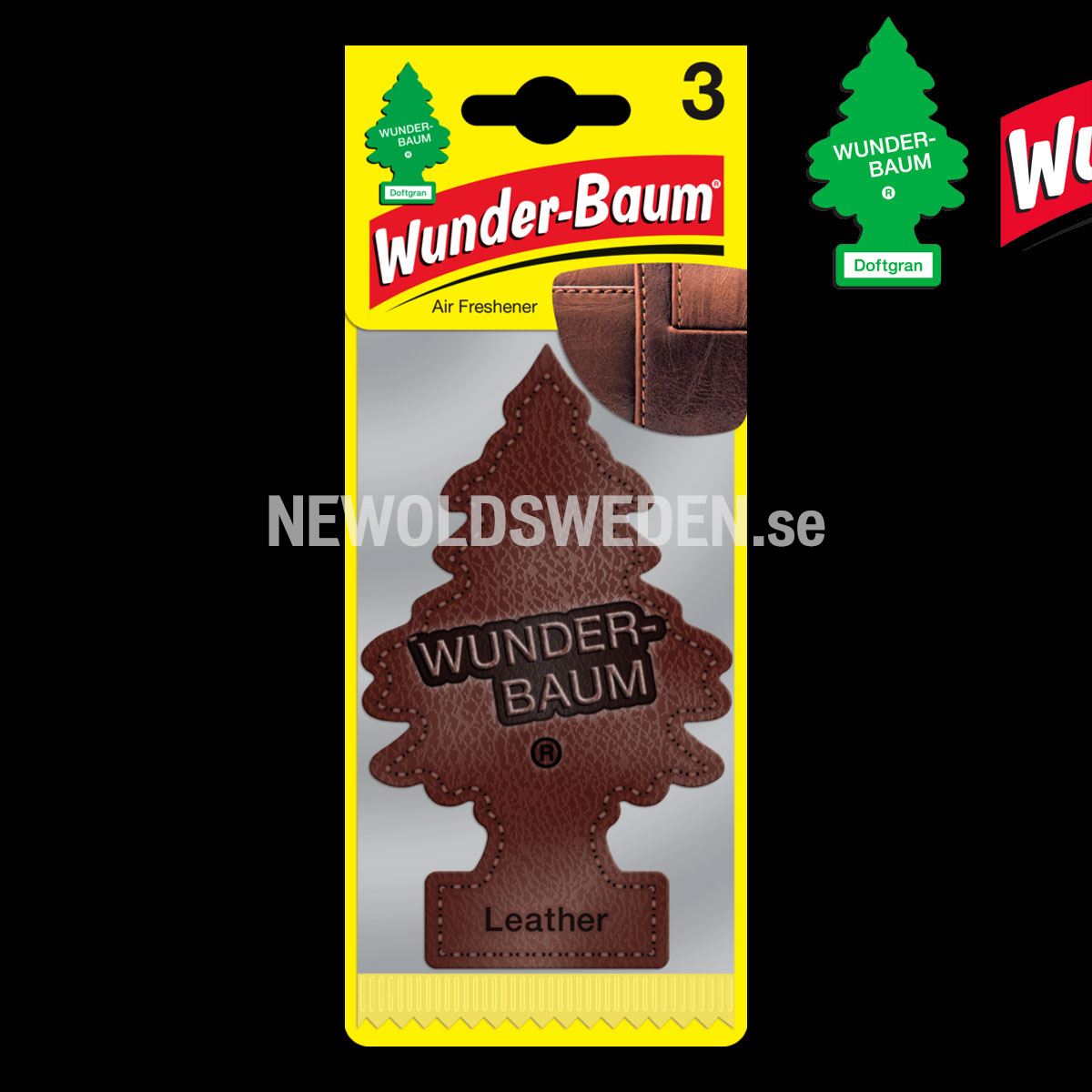 LEATHER 3-PACK Doftgran  Wunder-Baum