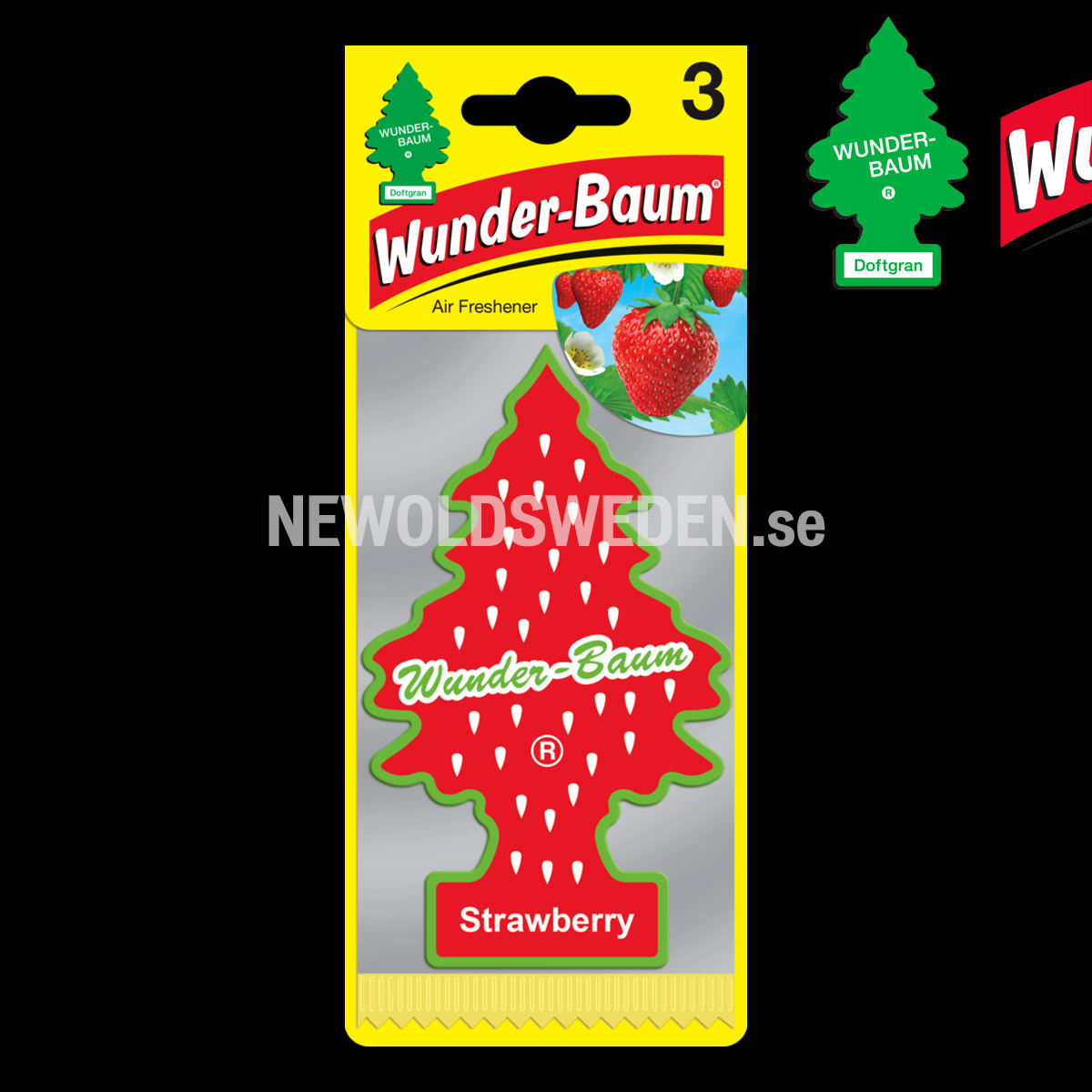 STRAWBERRY 3-PACK Doftgran Wunder-Baum