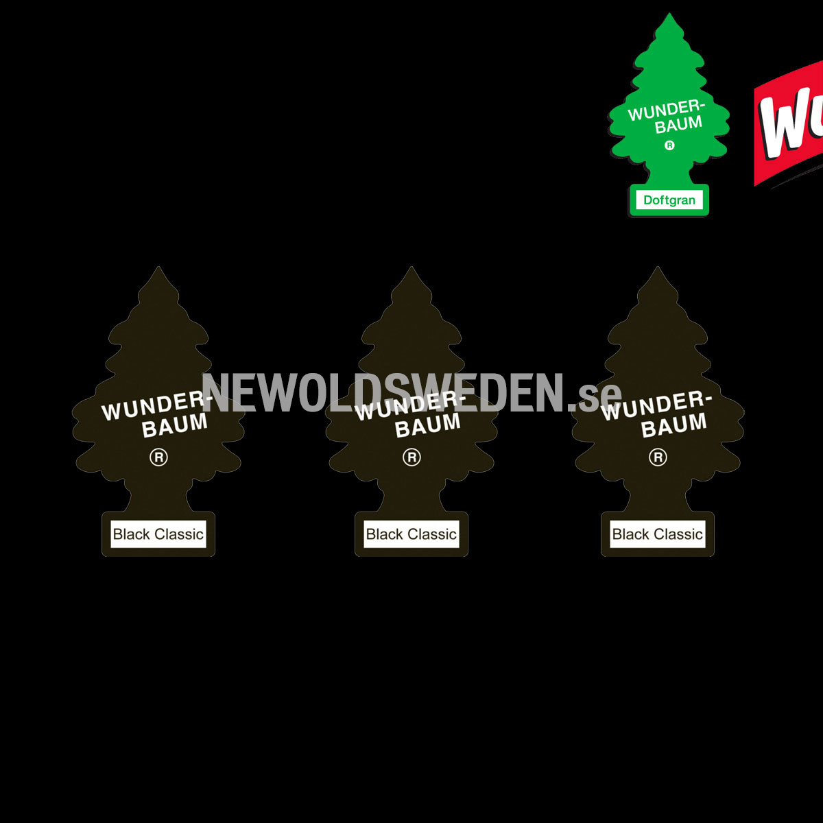 BLACK CLASSIC 3-PACK Doftgran  Wunder-Baum - 2