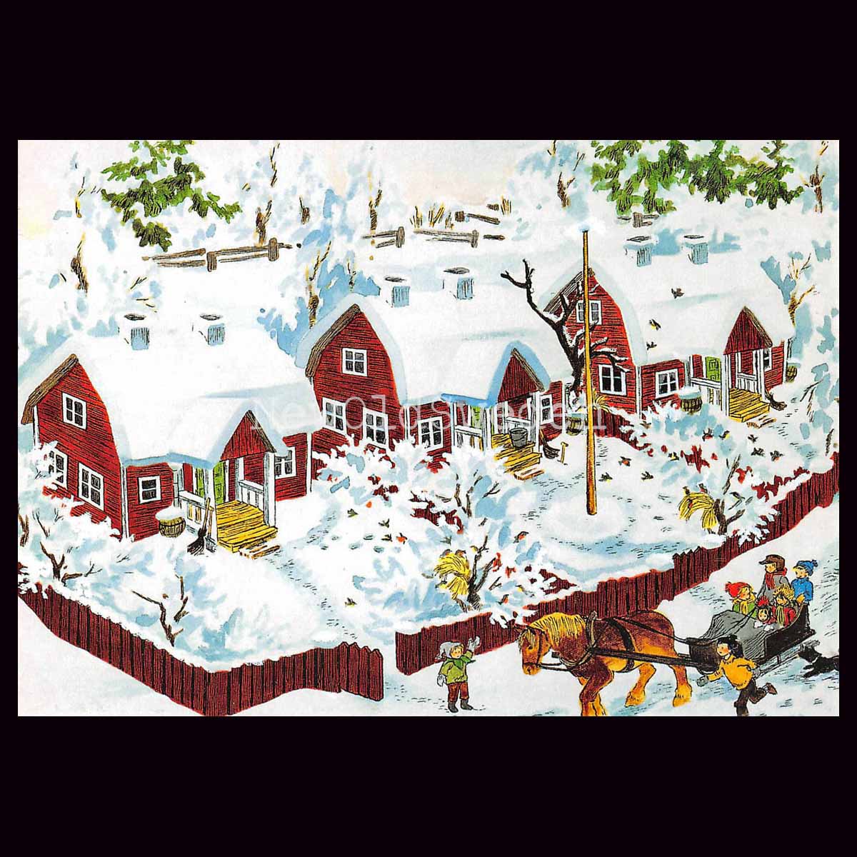 Jul i Bullerbyn - Alla hus i Bullerbyn - 100