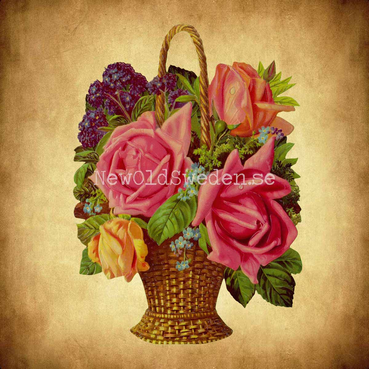 Bouquet of Roses 11.5x16 cm - Bokmärke © Ernst Freihoff 5091 - 2
