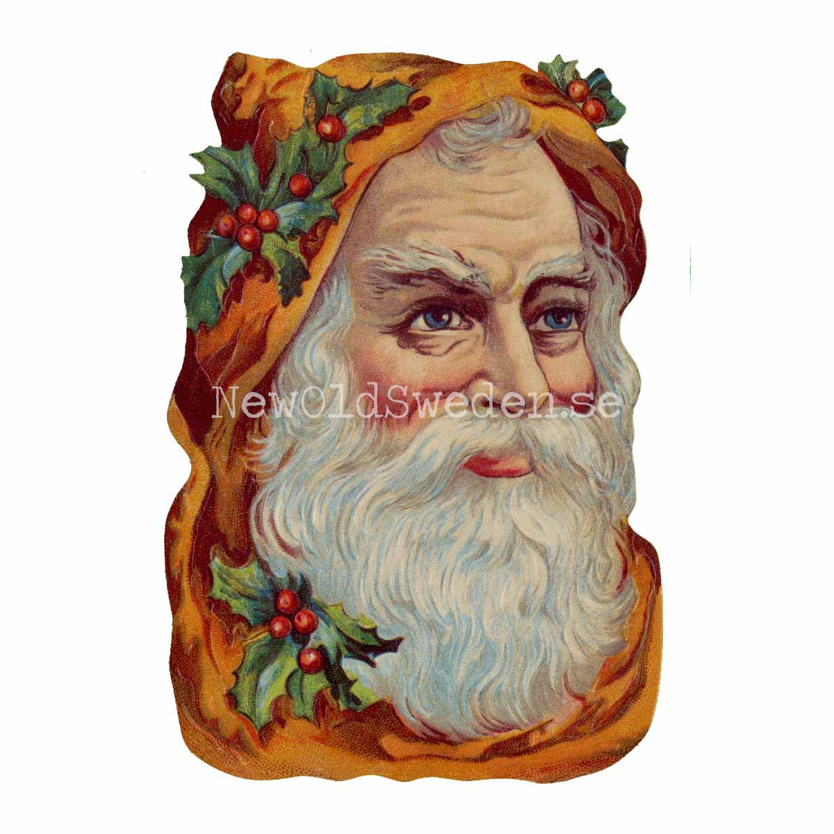 Father Christmas with brown Cape 11.5x16.5 cm - Bokmärke © Ernst Freihoff 5095 - 3